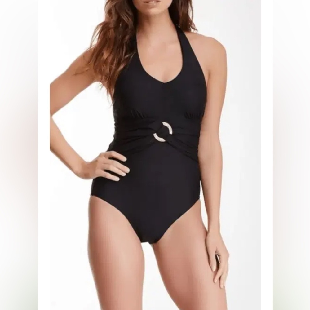 NEW Spanx Halter One Piece Black Size 18